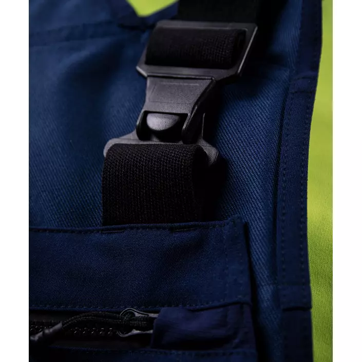 Fristads Green bib and brace 1031 GSTP full stretch, Hi-Vis yellow/marine, large image number 4