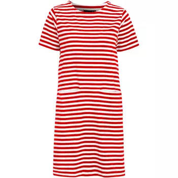 Hejco Melissa kjole, Hvid/rød stribet