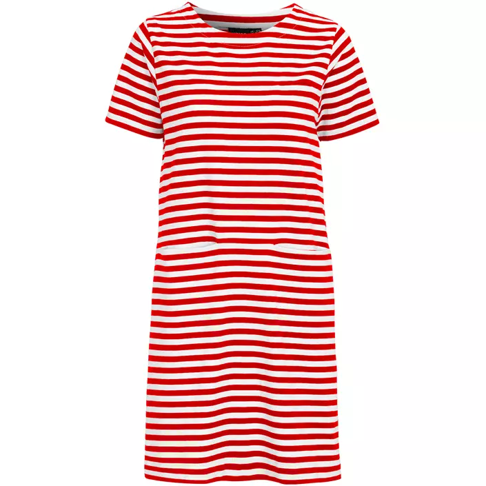 Hejco Melissa kjole, Hvid/rød stribet, large image number 0