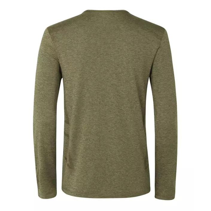 GEYSER seamless langermet T-skjorte, Oliven melange, large image number 3