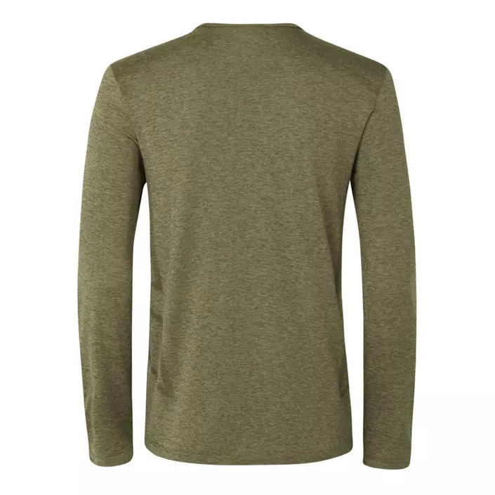 GEYSER seamless langermet T-skjorte, Oliven melange, large image number 3