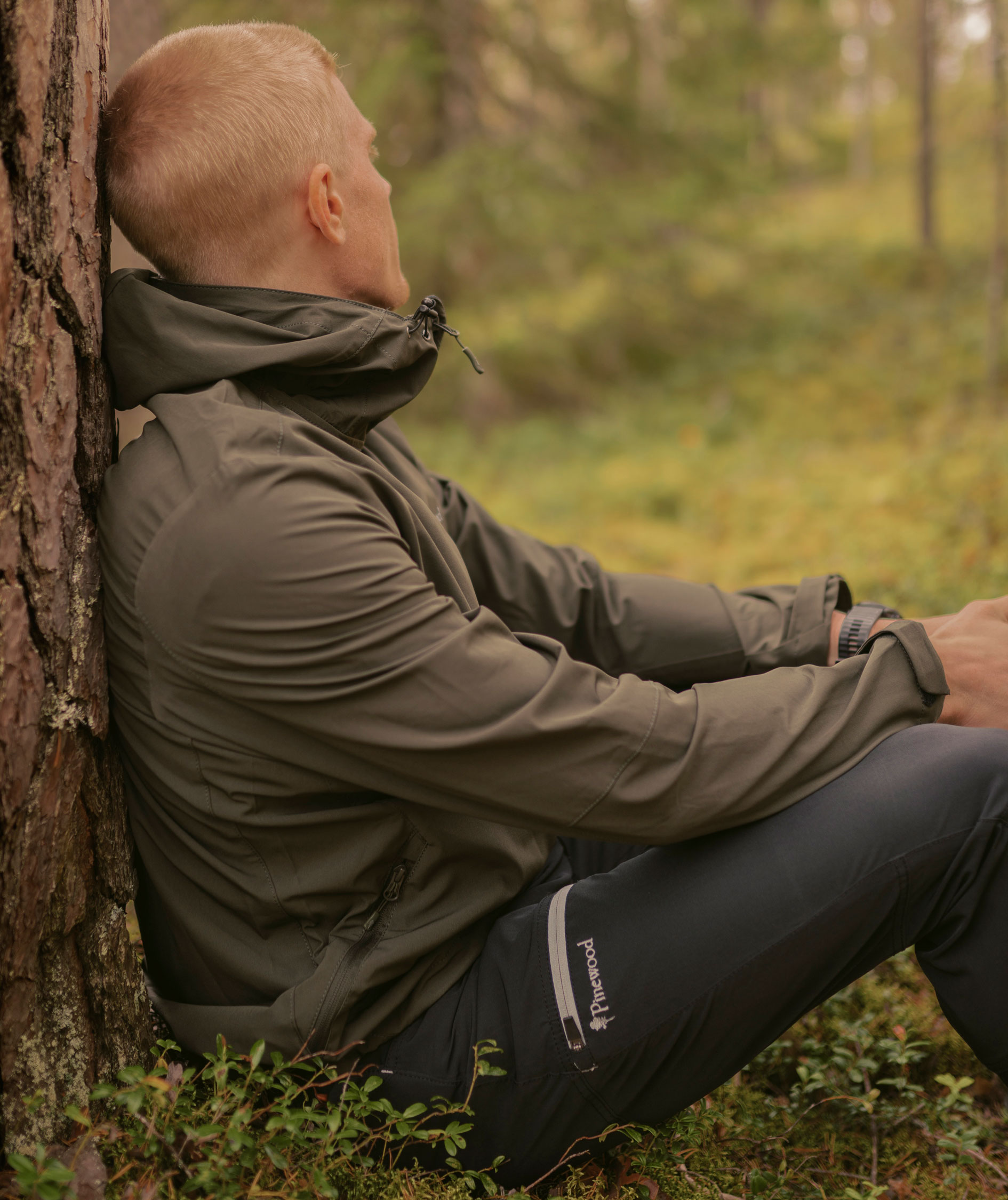 Pinewood Trail stretch jakke, M&oslash;rkegr&oslash;n, large image number 7