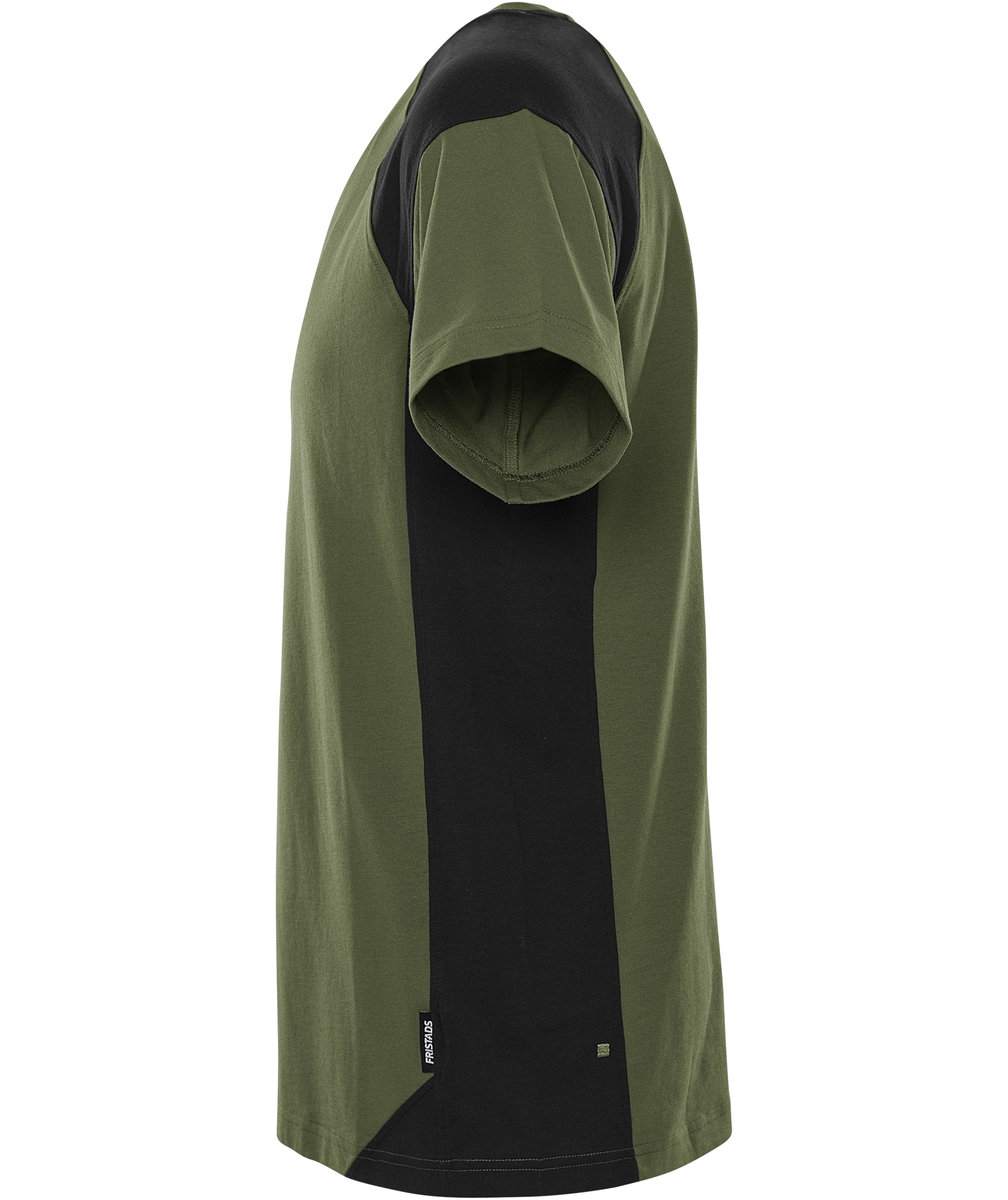 Fristads Heavy T-shirt 7046 GTM, Army Green/Black, large image number 3