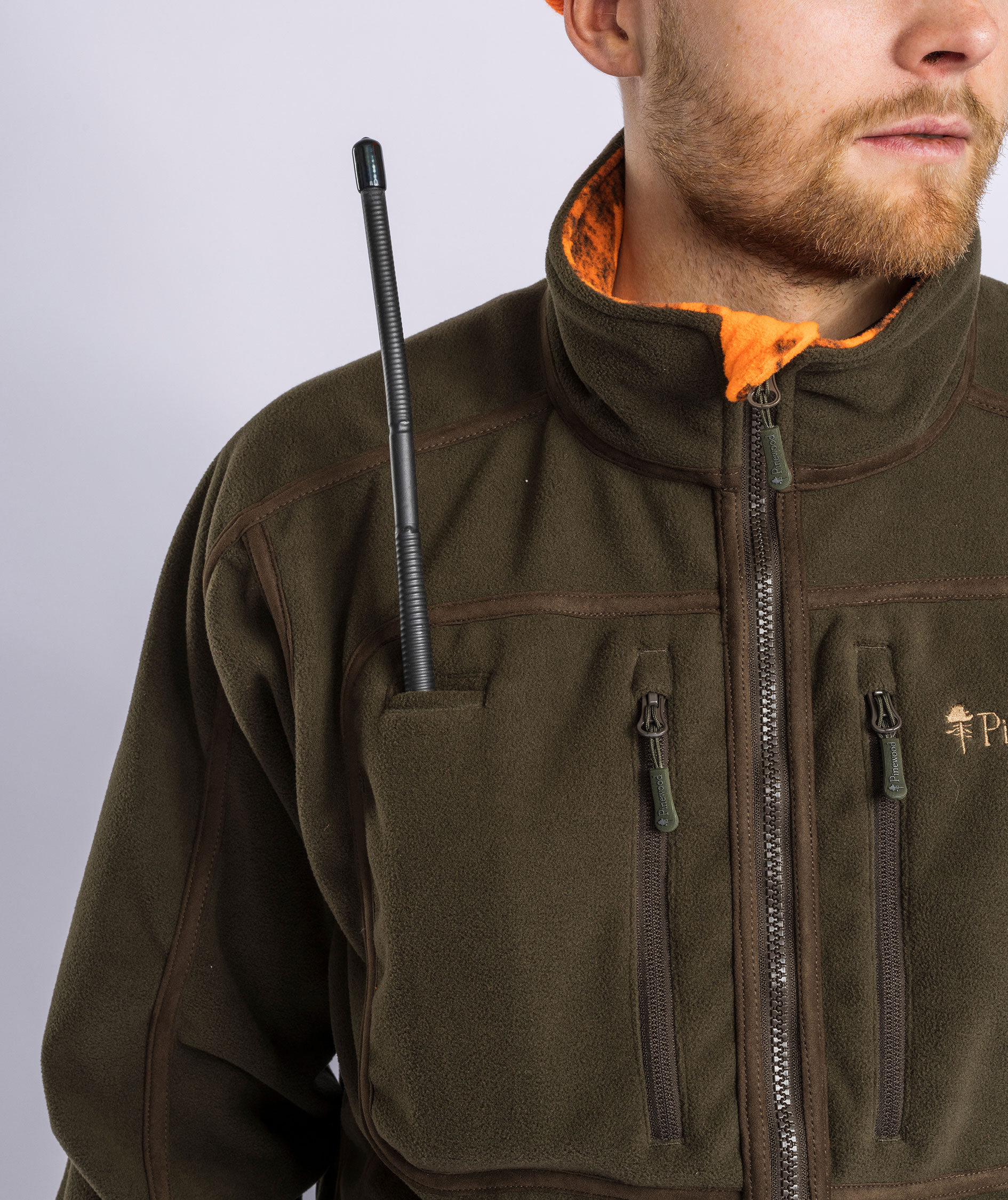 Pinewood&nbsp;Furudal Reversible Camou fleecejakke, Hunting Brown/Strata Blaze, large image number 11