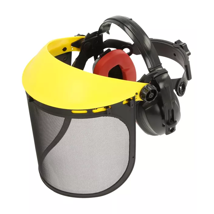 Kramp visor package with net visor, Yellow/Black, Yellow/Black, large image number 0