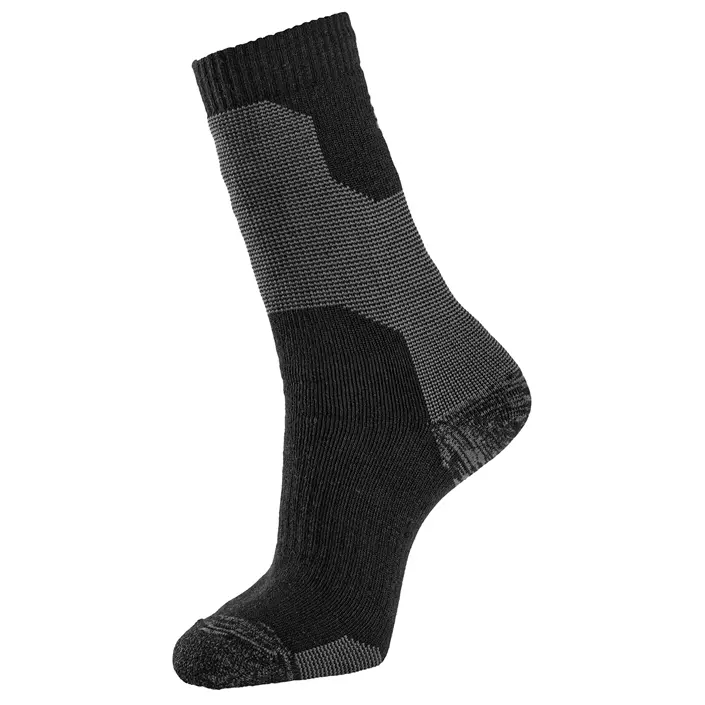 Snickers sokker med merinoull, Black/Steel Grey, large image number 0