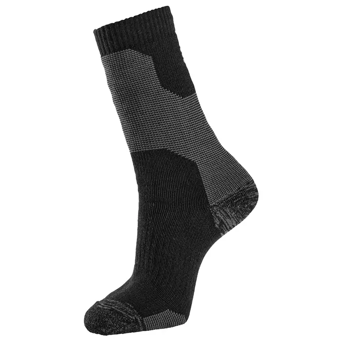 Snickers sokker med merinoull, Black/Steel Grey, large image number 0