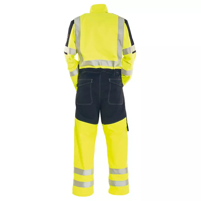 Tranemo Cantex coverall, Hi-vis yellow/Marine blue, large image number 1