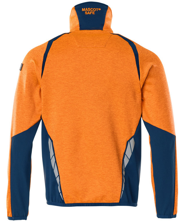 Mascot Accelerate Safe fleecetr&oslash;je, Hi-Vis Orange/M&oslash;rk Petrolium, large image number 1