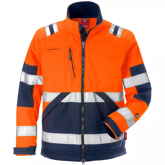 Kansas Gen Y softshell jacket, Hi-vis Orange/Marine, large image number 0