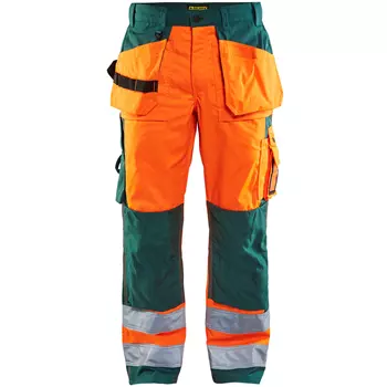 Blåkläder craftsman trousers, Orange/Green