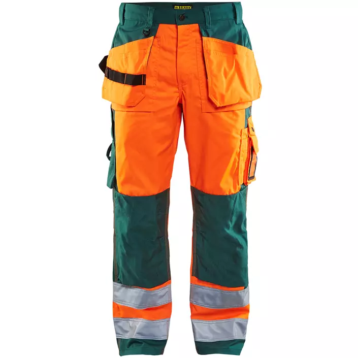 Blåkläder craftsman trousers, Orange/Green, large image number 0