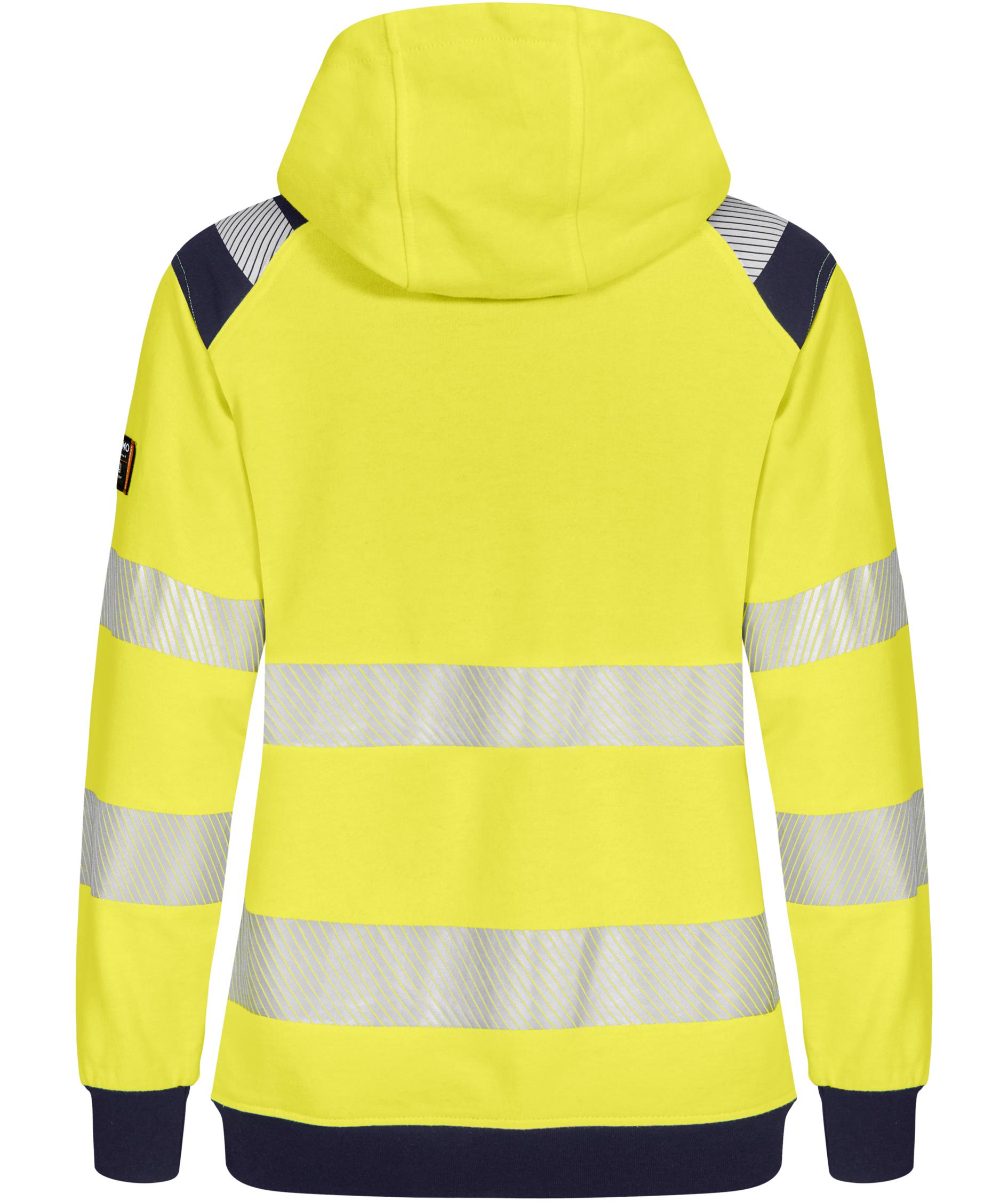 Tranemo FR dame sweatjakke, Hi-Vis gul/marine