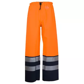 Abeko Atec rain trousers, Hi-vis Orange/Marine