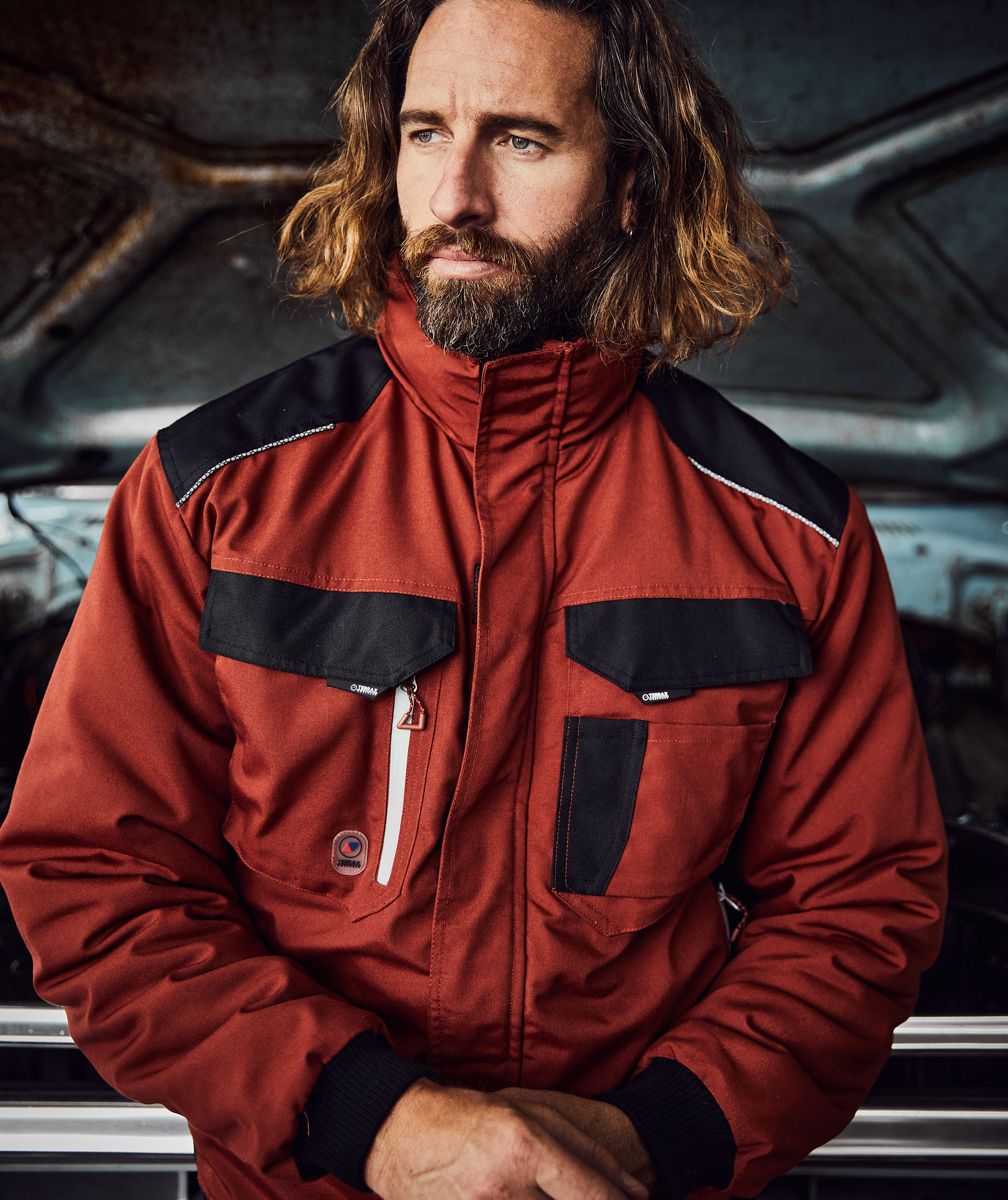 Terrax pilot jacket, Maroon/Black