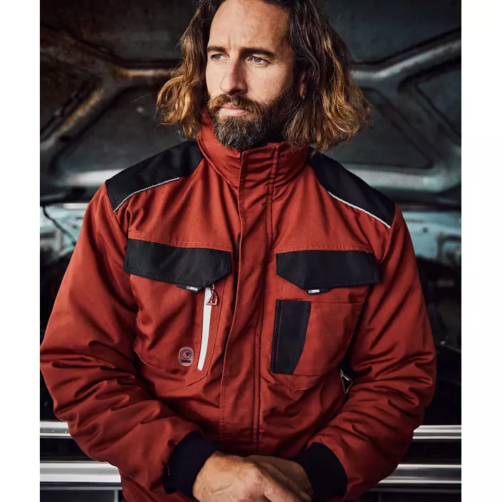 Terrax pilotjacka, Rödbrun/Svart, large image number 1