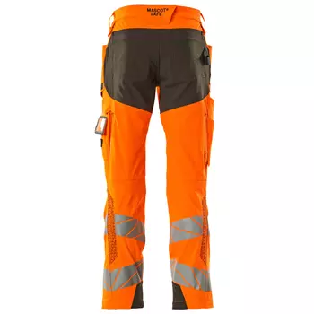 Mascot Accelerate Safe work trousers full stretch, Hi-vis Orange/Dark anthracite