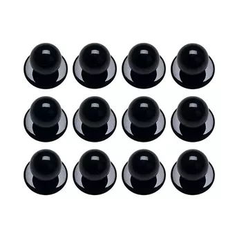 Karlowsky 12-pack chefs buttons, Black