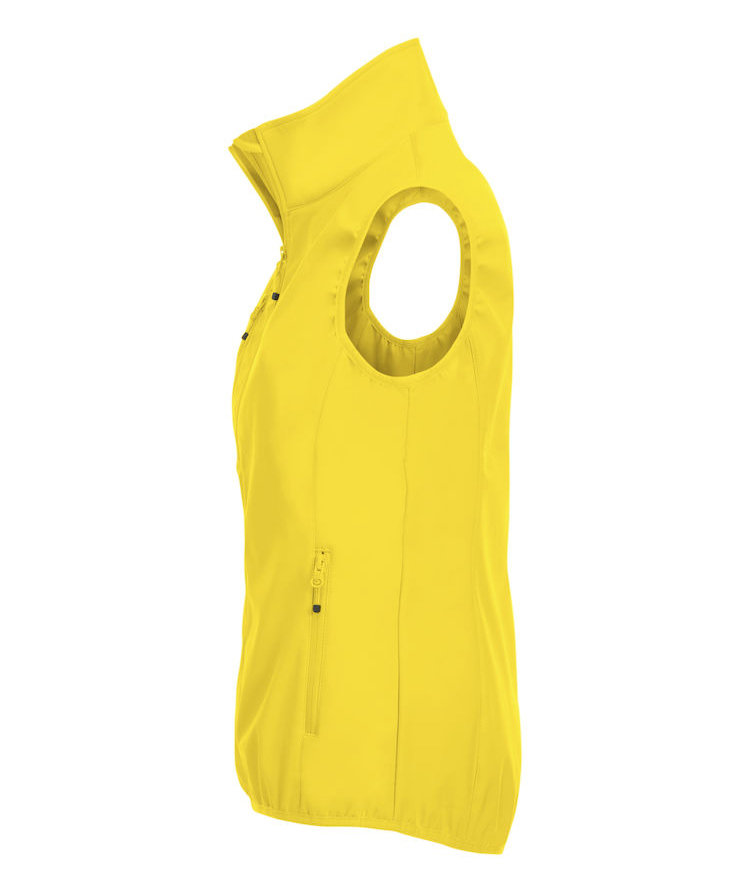 Clique Basic women's softshell vest, Lemon Yellow, large image number 4