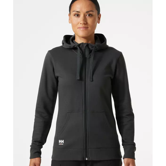 Helly Hansen Classic women's hoodie with zipper, Dark Grey, large image number 1