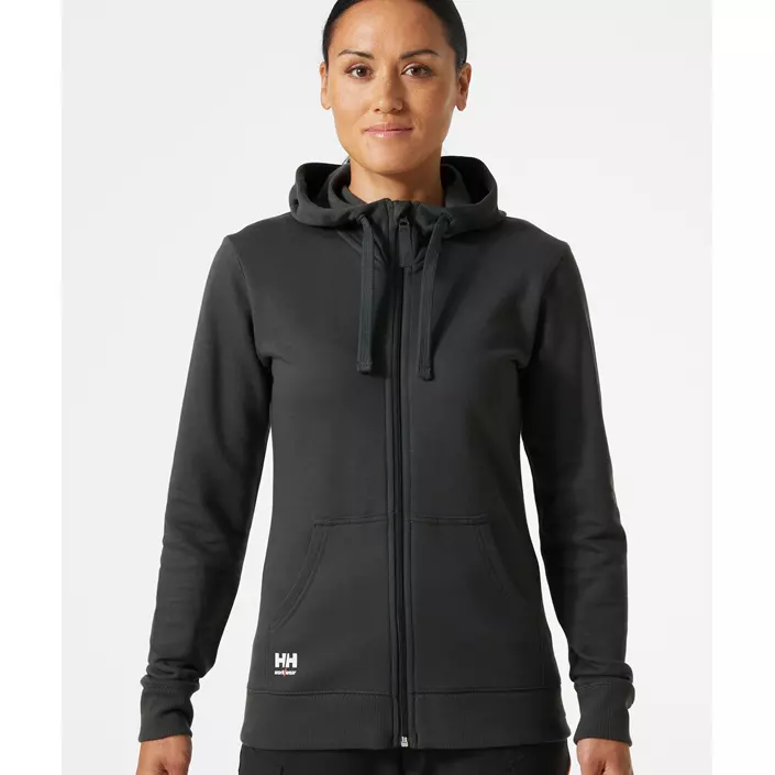 Helly Hansen Classic women's hoodie with zipper, Dark Grey, large image number 1