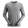 Snickers AllroundWork langermet T-skjorte 2427 merinoull, Gråmelert