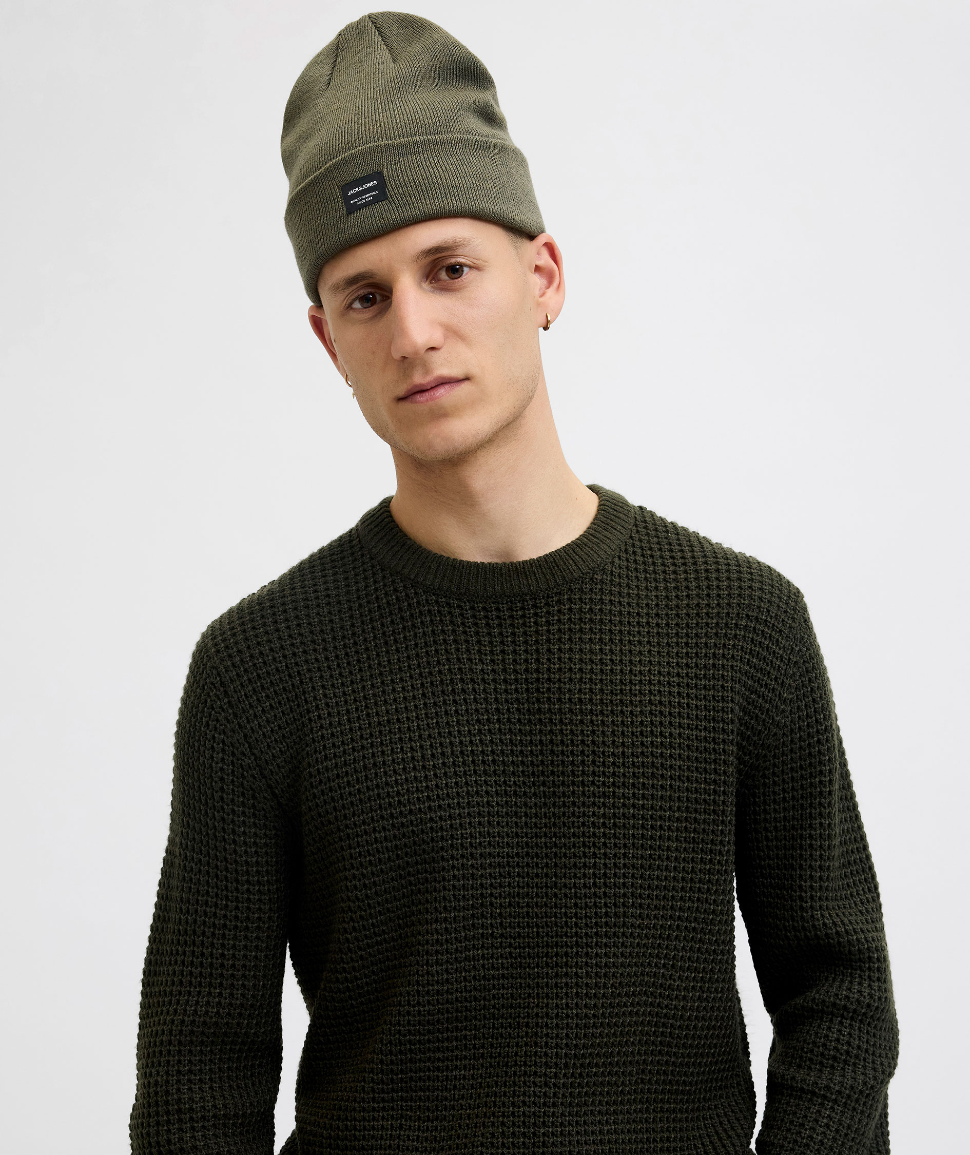 Jack & Jones JACDNA Beanie, Dusty Olive, Dusty Olive, large image number 3