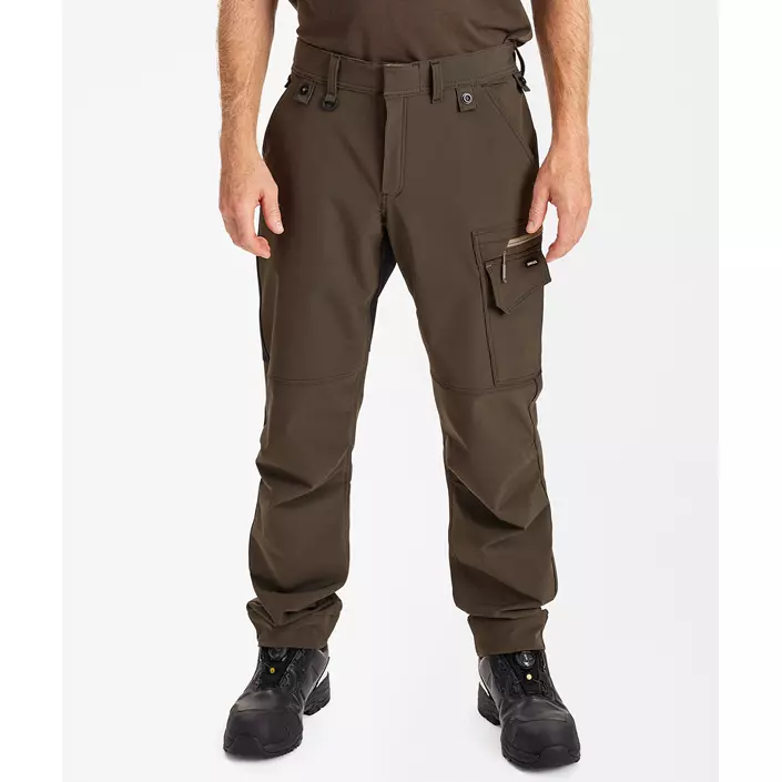 Engel Entire servicebukser full stretch, Forest Green/Black, large image number 1