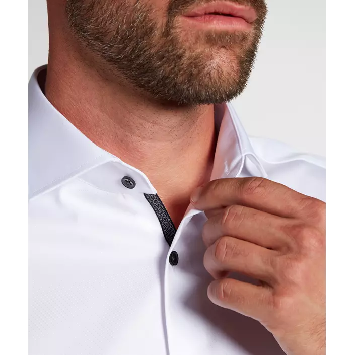Eterna Cover Modern fit skjorta med kontrast, White, large image number 4