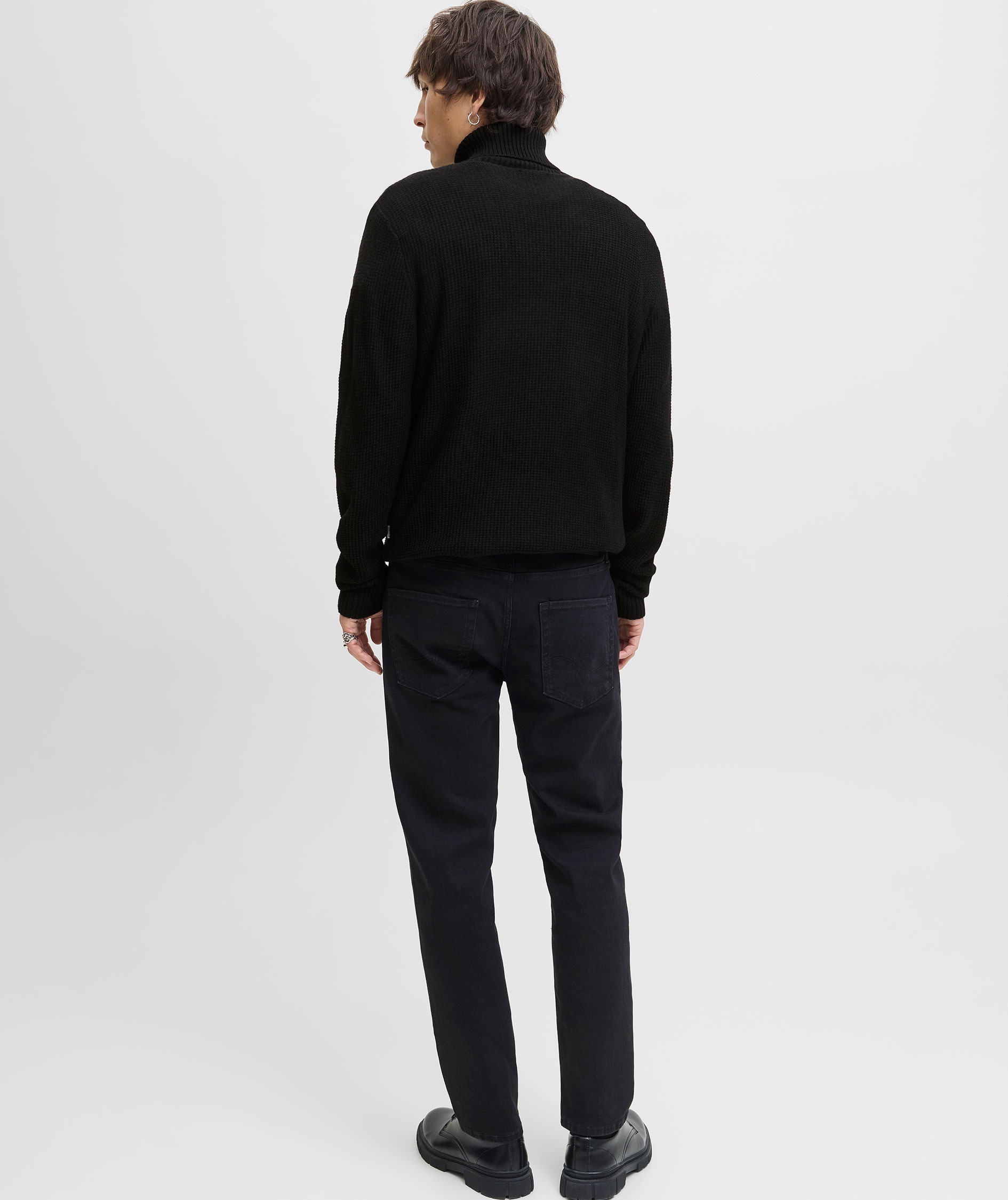 Jack & Jones JJROY knitted turtleneck sweater, Black, large image number 2