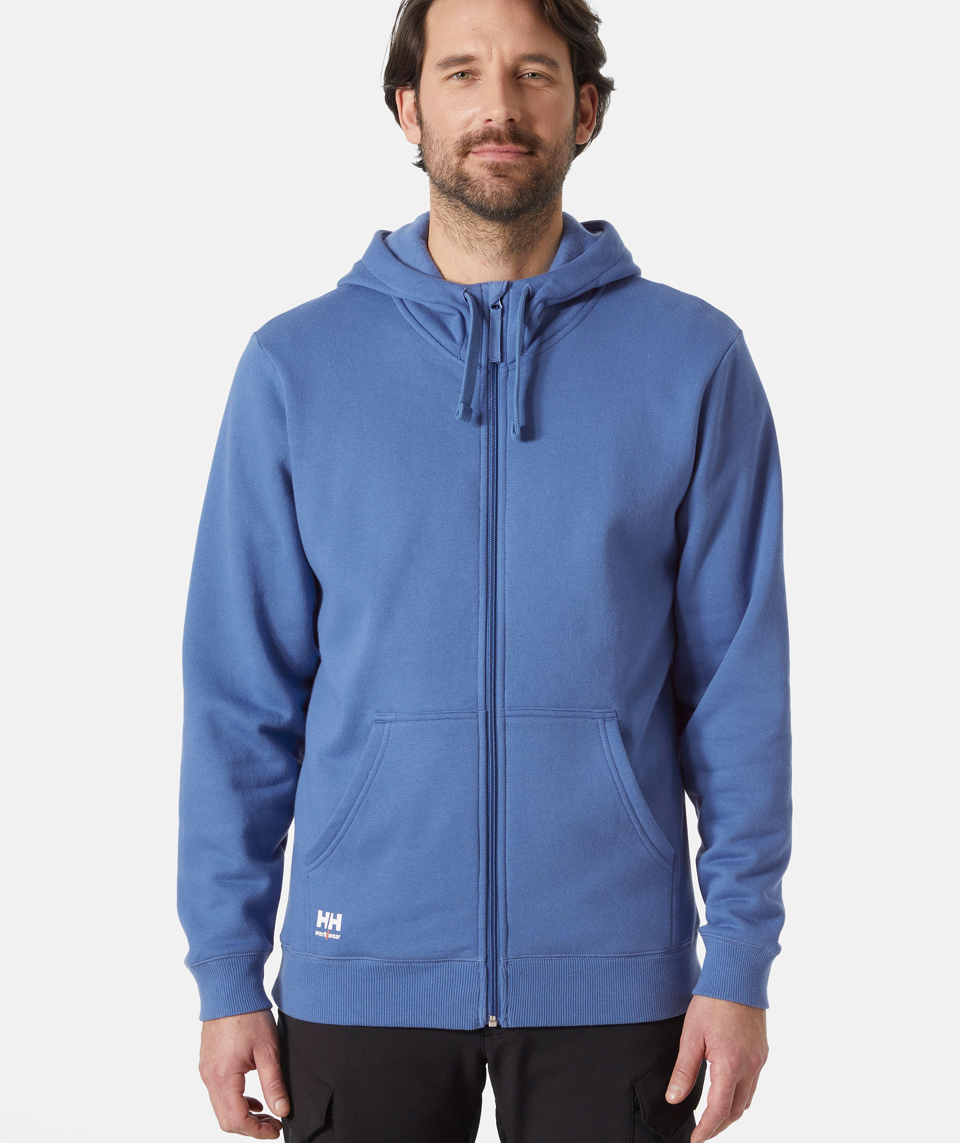 Helly Hansen Classic hoodie med dragkedja, Stone Blue