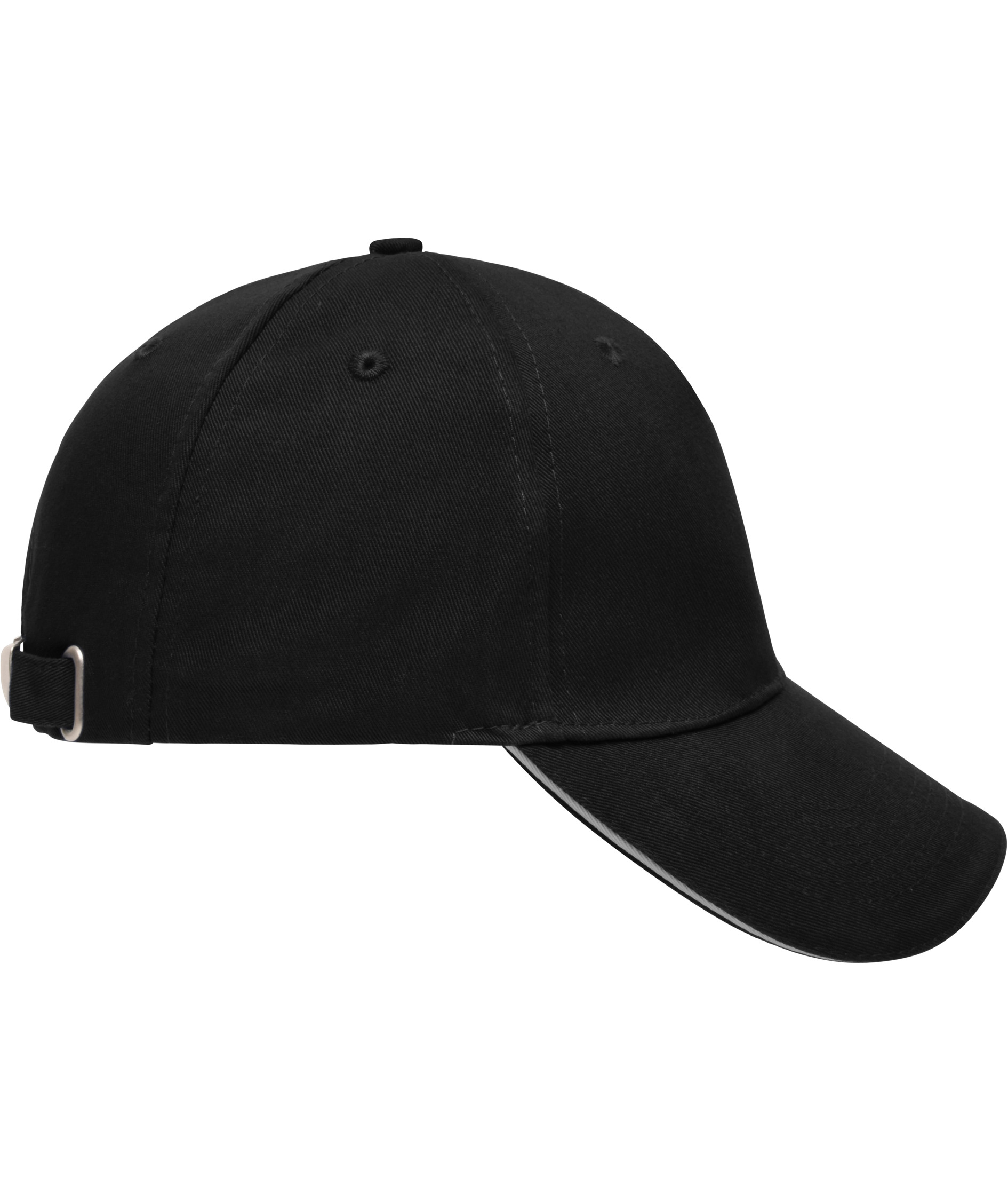 Myrtle Beach 5 Panel Sandwich Cap, Black/Light Grey, Black/Light Grey, large image number 3
