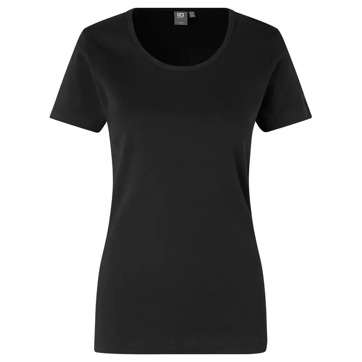 ID 1x1 Geripptes Damen T-Shirt, Schwarz, large image number 0
