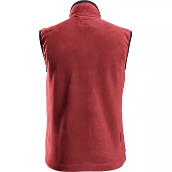 Snickers AllroundWork fleece vest, Chili red/black