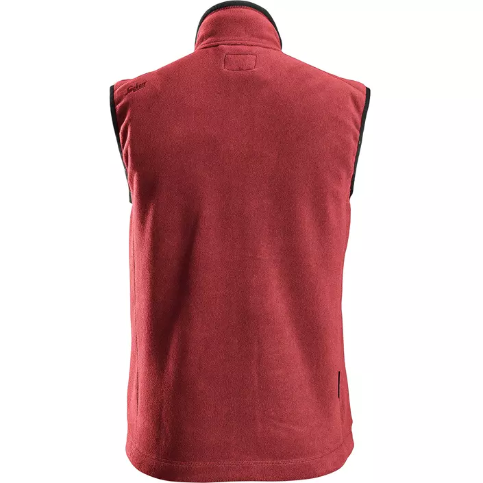 Snickers AllroundWork fleece vest, Chili red/black, large image number 1