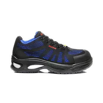 Elten Logan Blue Low safety shoes S1, Black/Blue