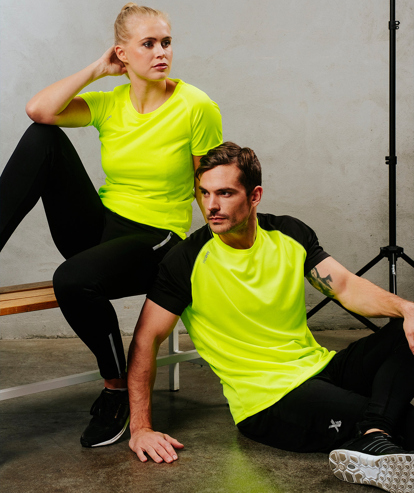 Blue Rebel Dragon Kontrast  T-Shirt, Hi-Vis Gelb