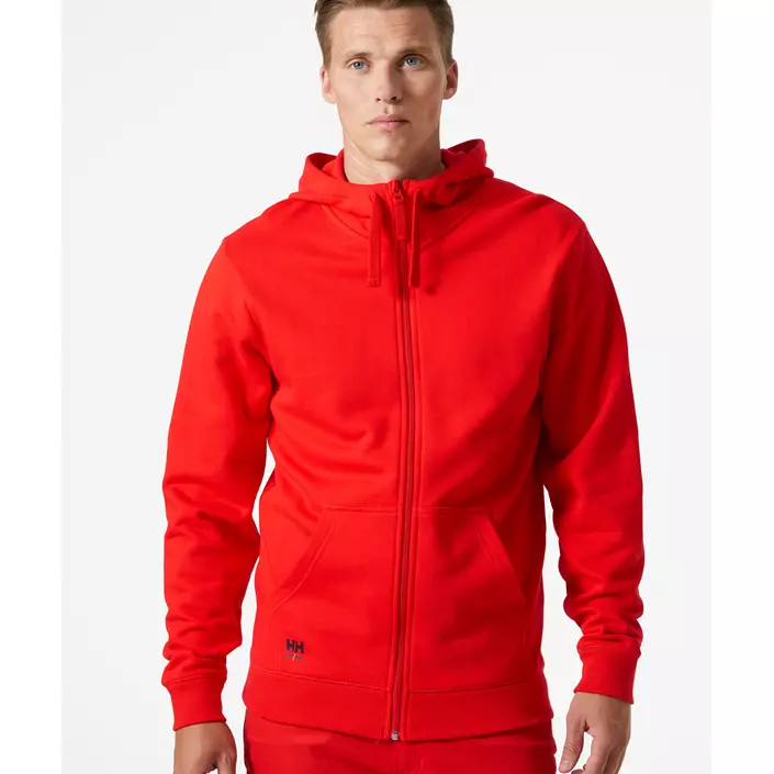 Helly Hansen Classic hoodie med dragkedja, Alert red, large image number 1