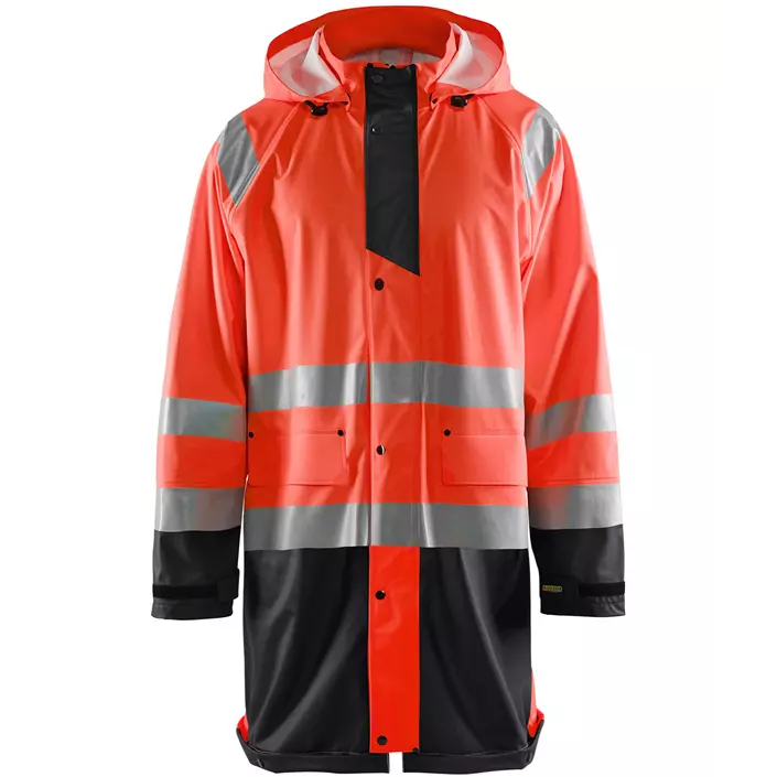 Blåkläder raincoat, Hi-vis Red/Black, large image number 0