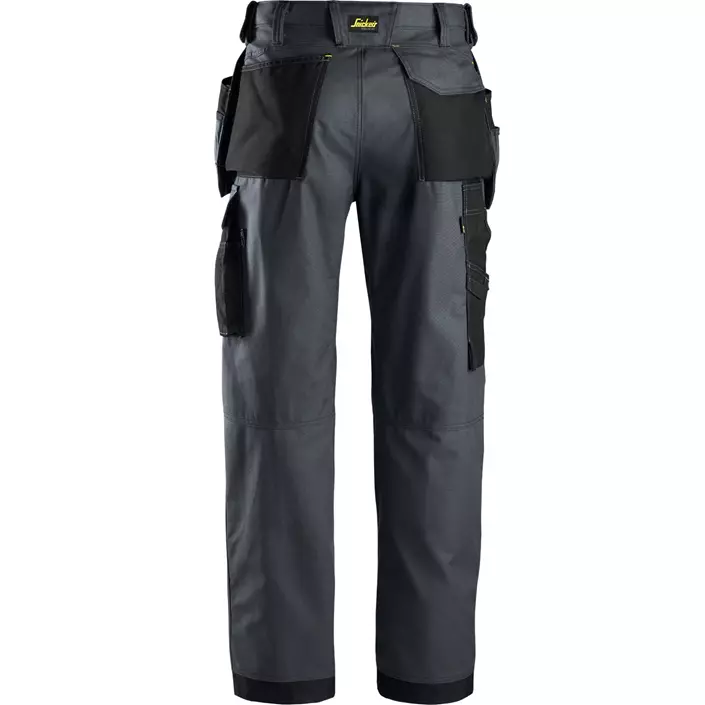 Snickers Canvas+ craftsman trousers, Steel Grey/Black, large image number 1