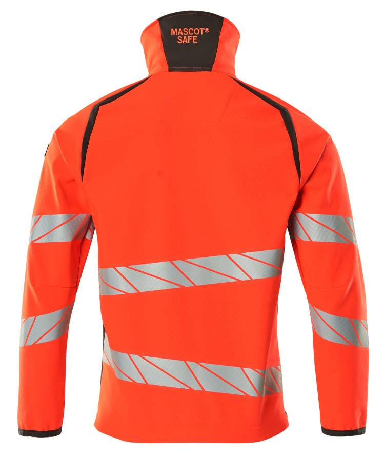 Mascot Accelerate Safe softshelljacka, Varsel r&ouml;d/M&ouml;rk antracit, large image number 1