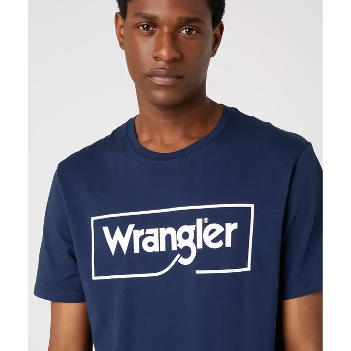 Wrangler Frame Logo T-skjorte, Navy, large image number 2