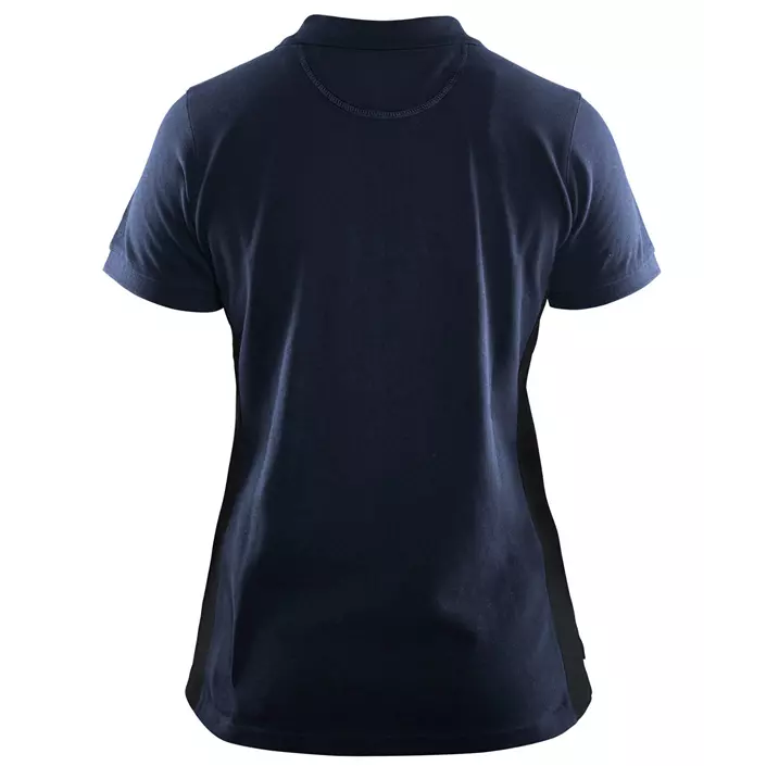 Blåkläder Unite dame polo T-shirt, Mørk Marineblå/Sort, large image number 1