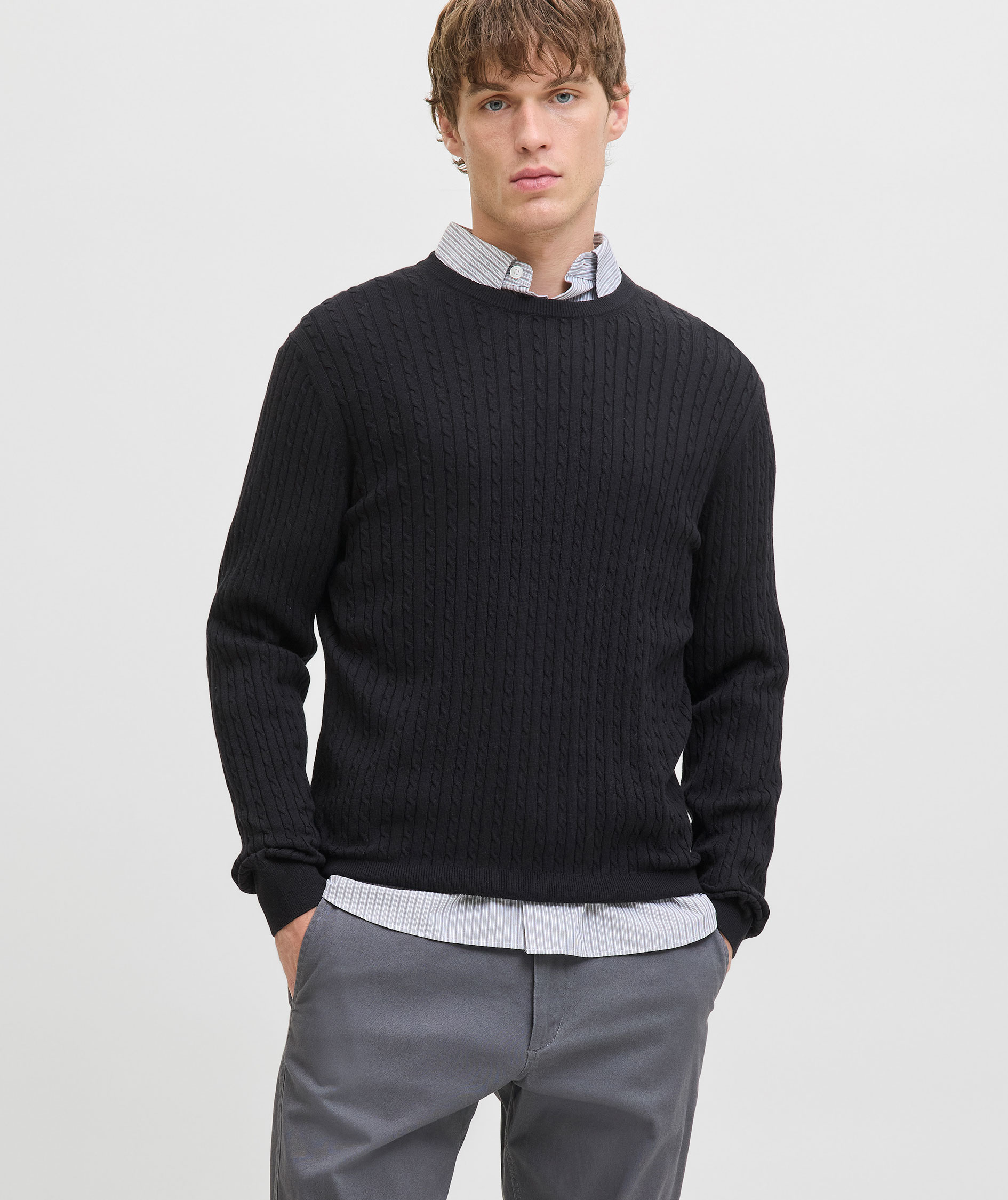 Jack & Jones JJEEMIL knitted pullover, Black, large image number 5