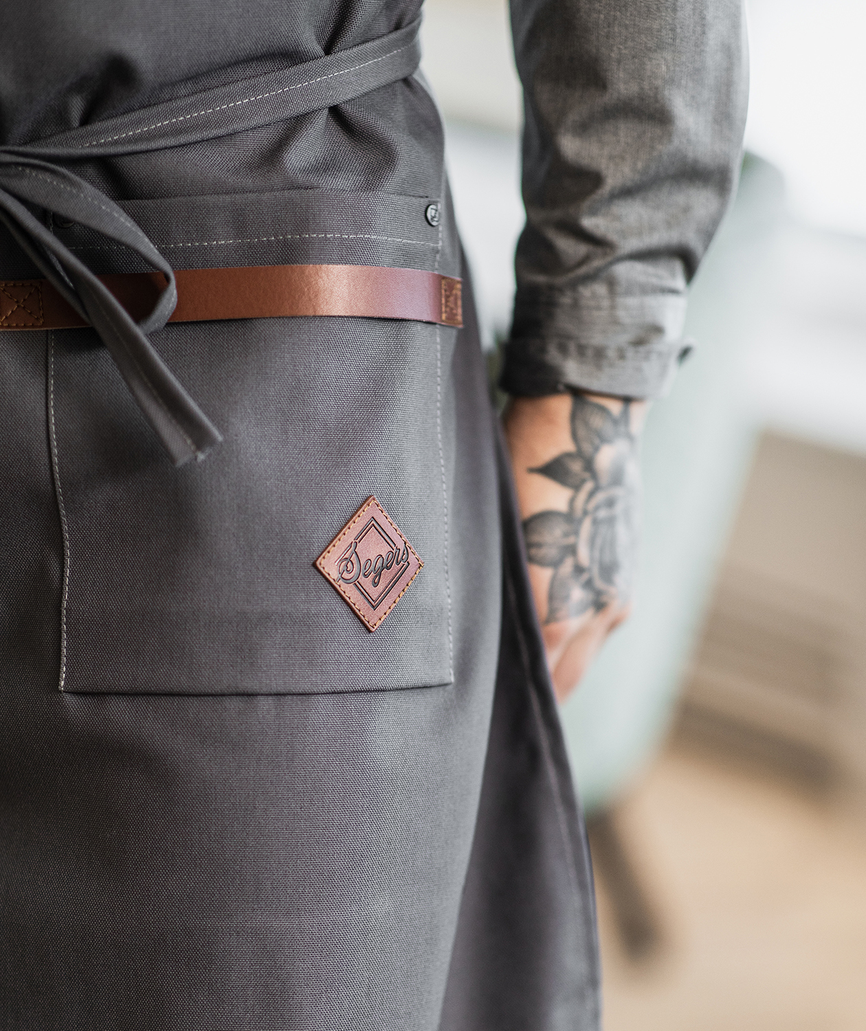 Segers 4093 bib apron, Grey, Grey, large image number 4