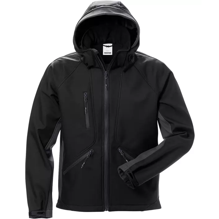 Fristads Acode WindWear softshell jacket 1414, Black/Grey, large image number 0