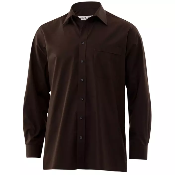 Kümmel George Classic fit poplin shirt, Brown, large image number 0