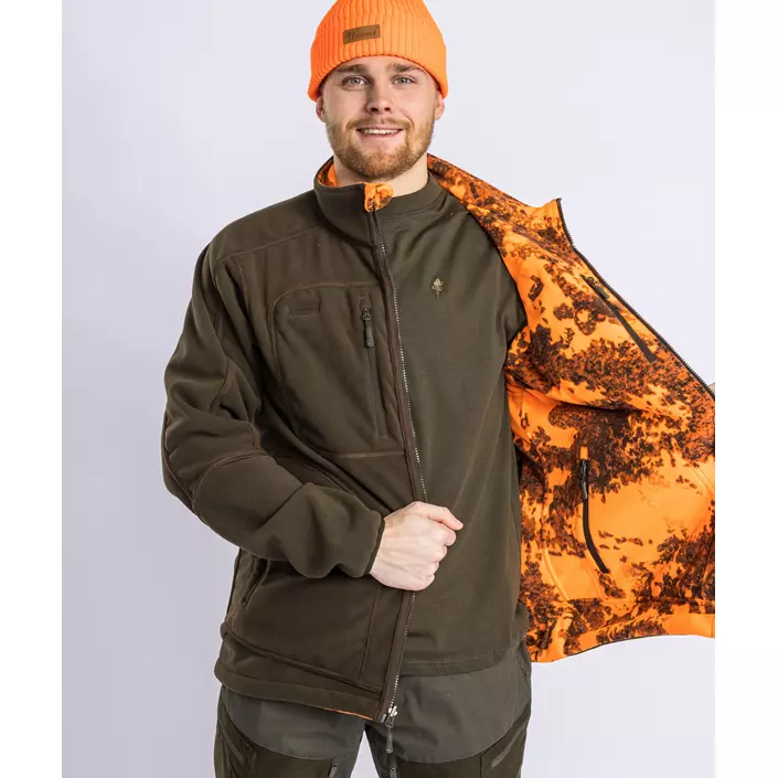 Pinewood Furudal Reversible Camou fleecejakke, Hunting Brown/Strata Blaze, large image number 10