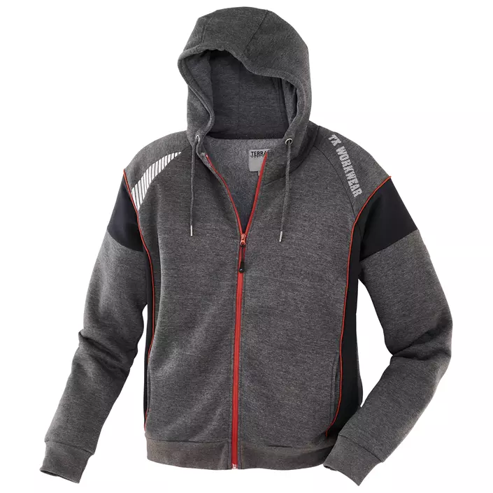 Terrax Cardigan, Grau/Bordeaux, large image number 0