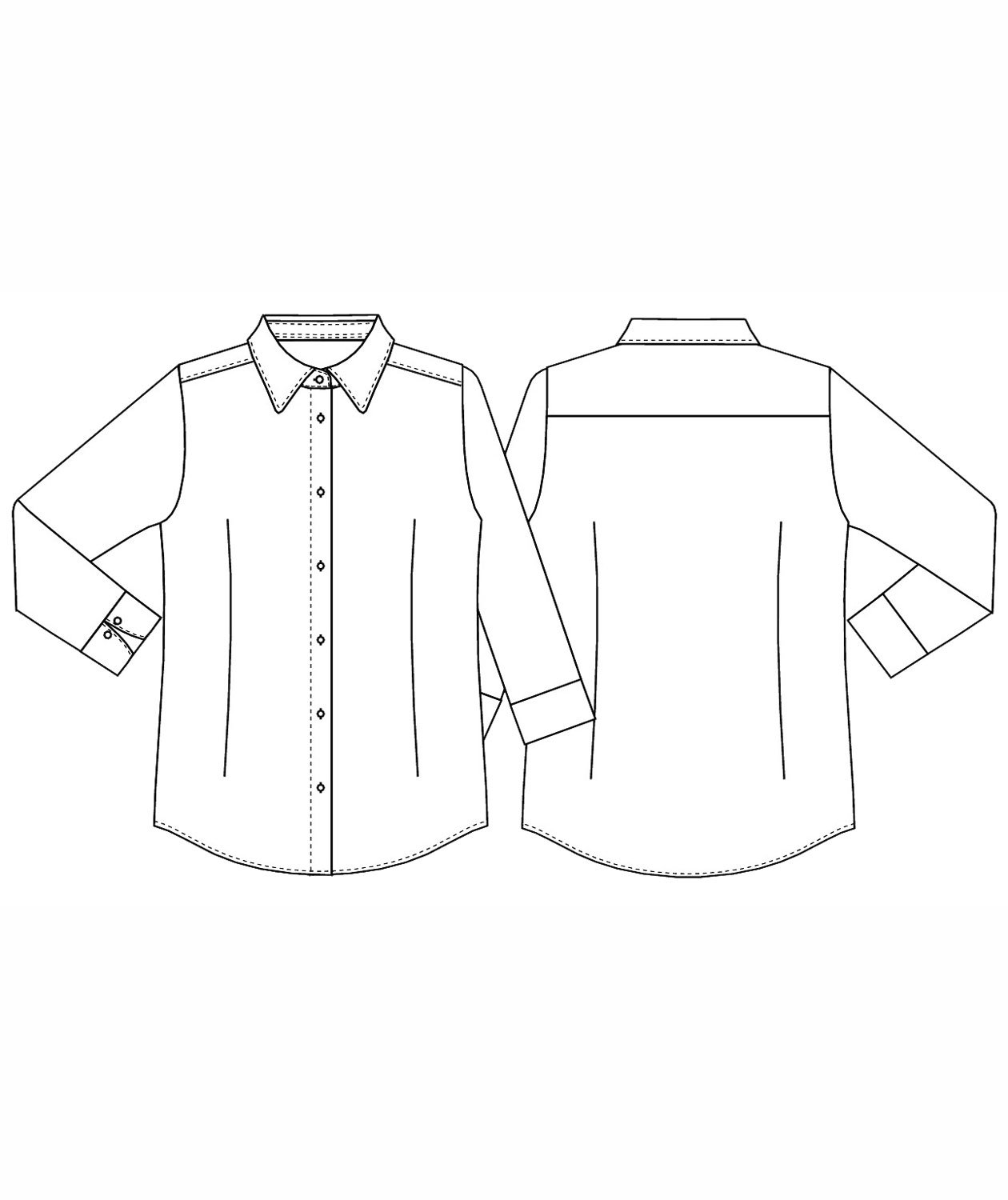 Kentaur modern fit 7/8 &aelig;rmet service dameskjorte, Bl&aring; Melange, large image number 2